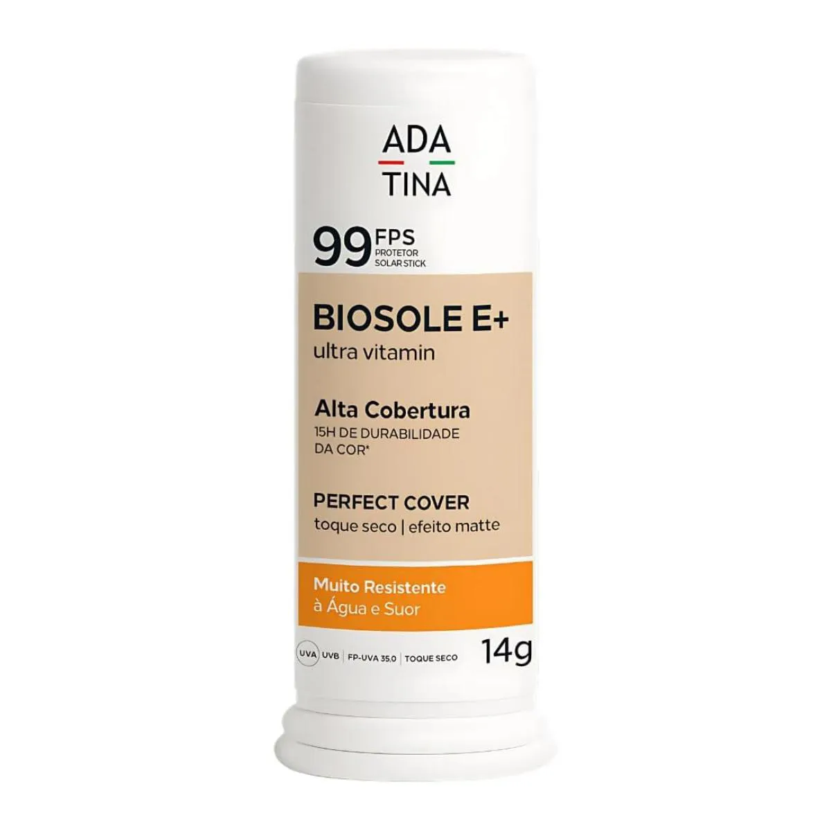 Protetor Solar Facial Stick Biosole E+ Ultra Vitamin Fps 99 Cor 25 Vaniglia 14G