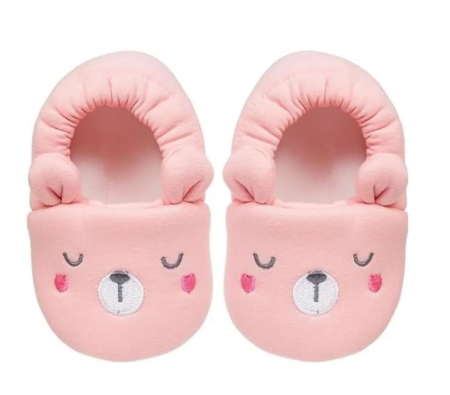 Pantufa Antiderrapante Urso Rosa Buba 1824