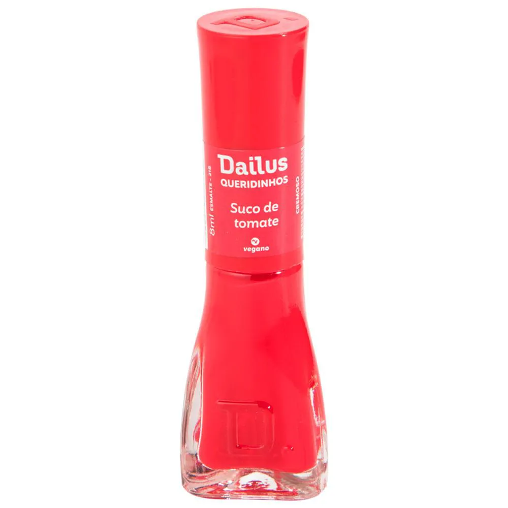 Esmalte Cremoso Tons Vermelho Dailus 218 Suco DE Tomate