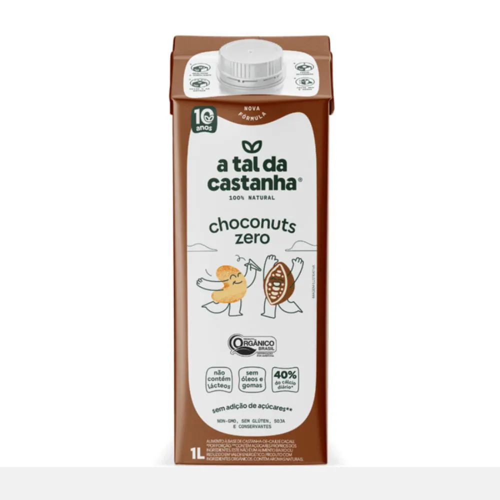 Bebida Choconuts Zero a Tal da Castanha 1L