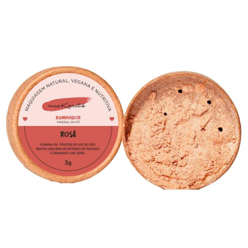 Iluminador Mineral em Pó Rose Amokarité 3G