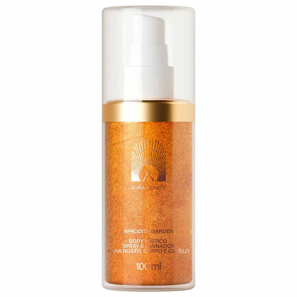 Spray Iluminador Multiuso Aura Beauty Body Místico Afrodite Garden 100ml