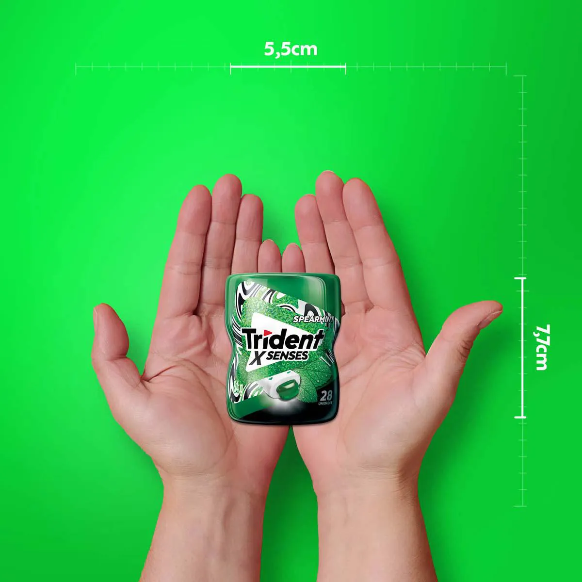 Goma de Mascar Trident X Senses Menta Sem Açúcar 54g