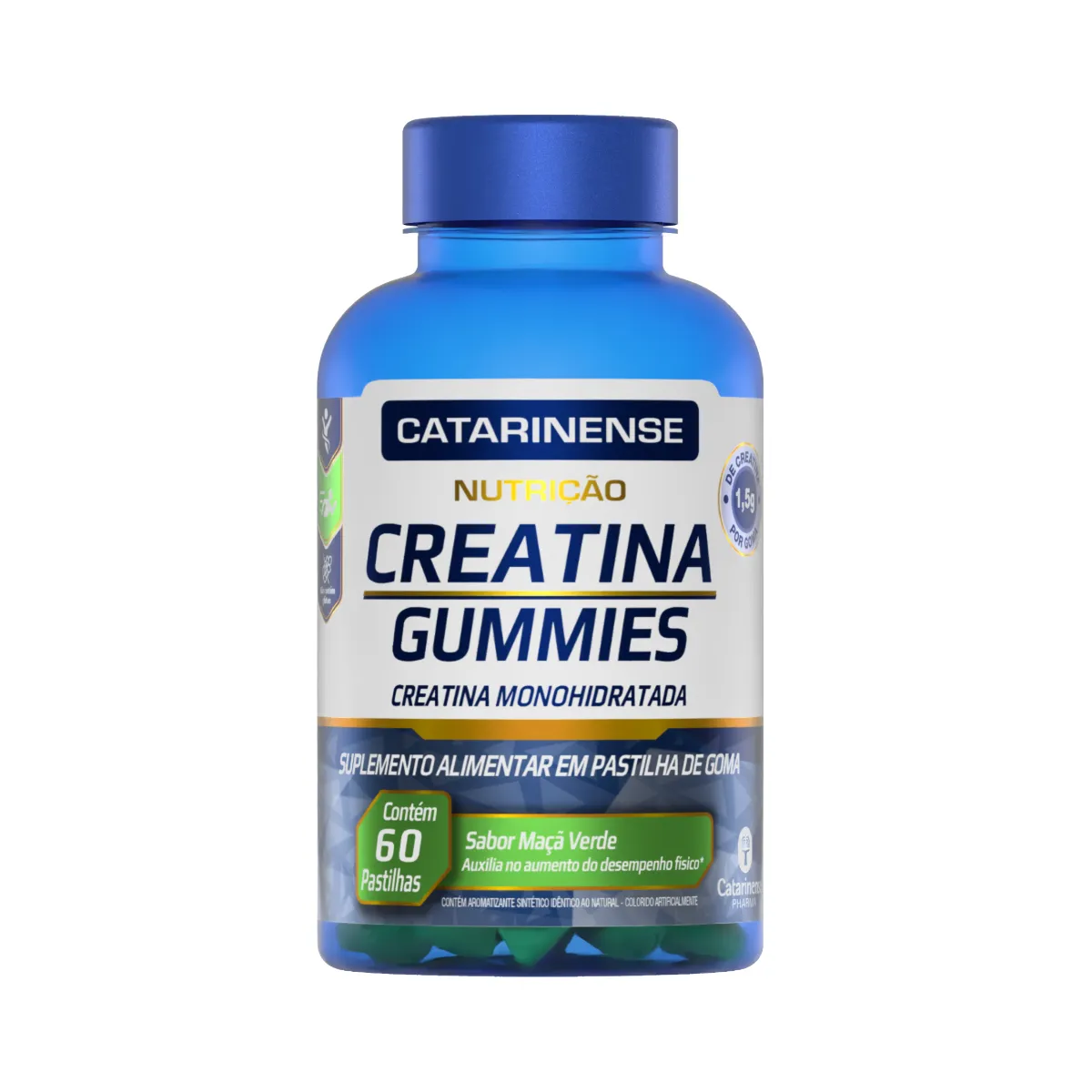 Creatina Gummies Catarinense Nutrição Maçã Verde 60 unidades