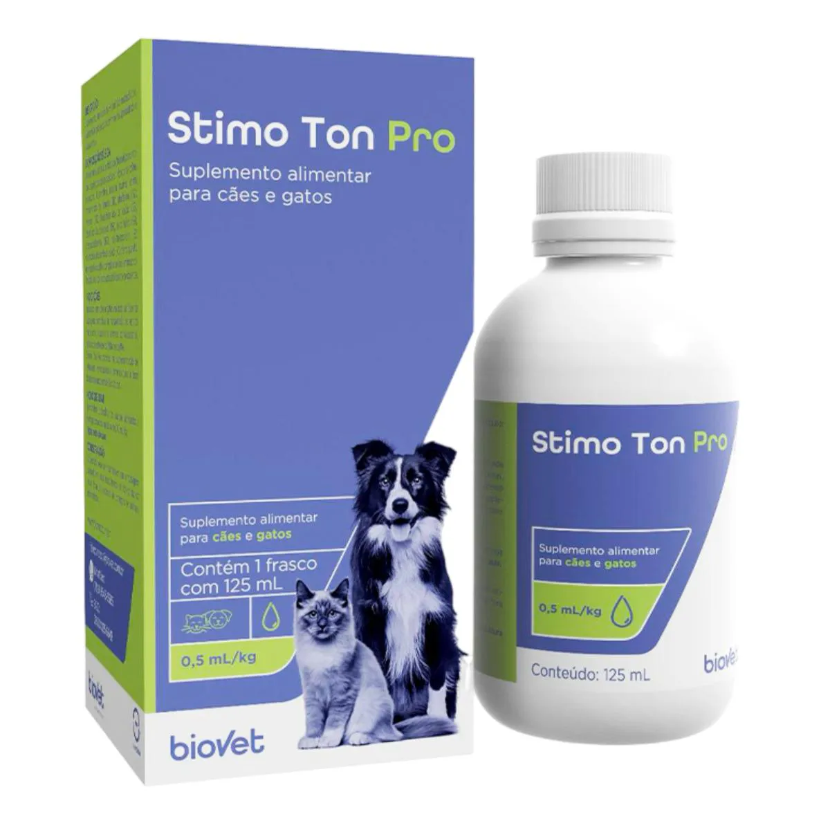 Suplemento Stimo Ton Pro Biovet para Cães e Gatos 125Ml
