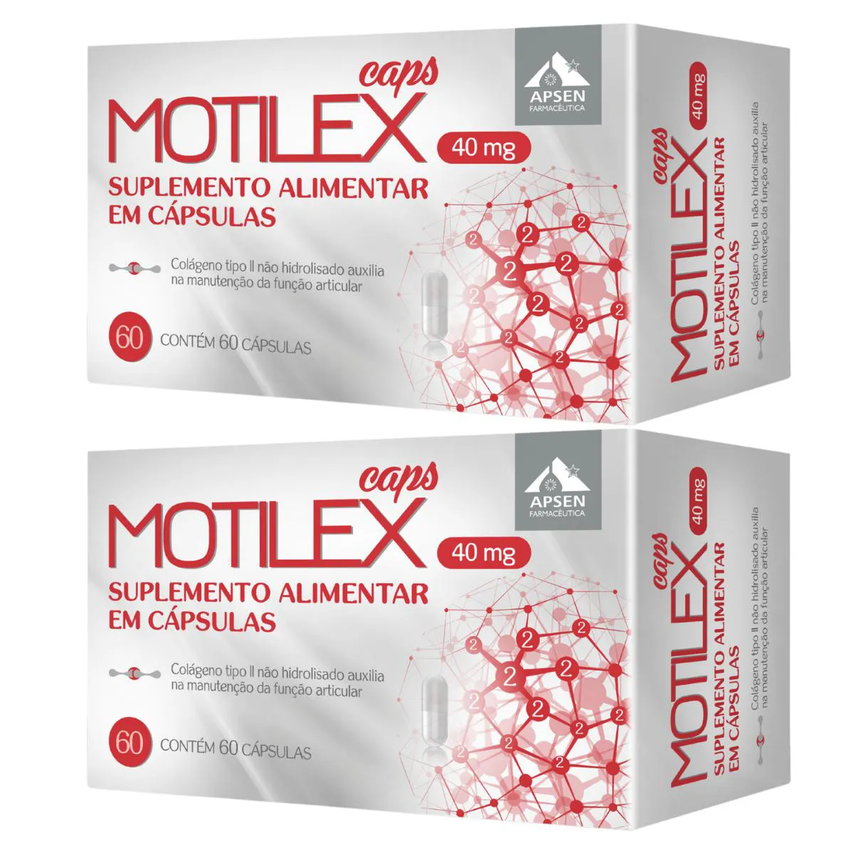 Kit 2 Cx Motilex Caps C/60 - Colágeno Tipo 2