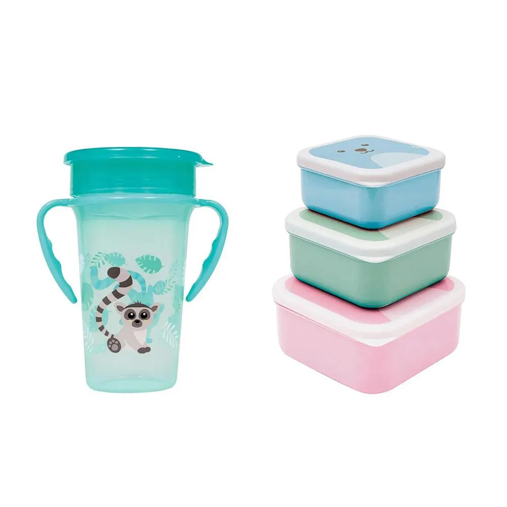 Kit Copo 360° 300Ml + Pote Gumy C/3Und Buba