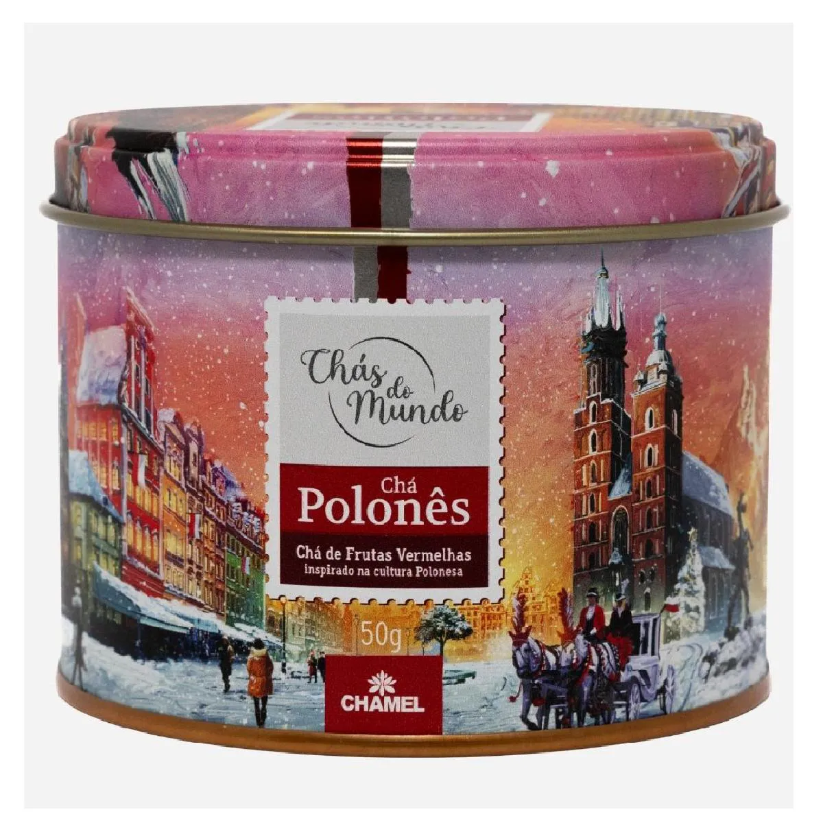 Chás do Mundo Lata Polonês 50G Frutas Vermelhas - Chamel