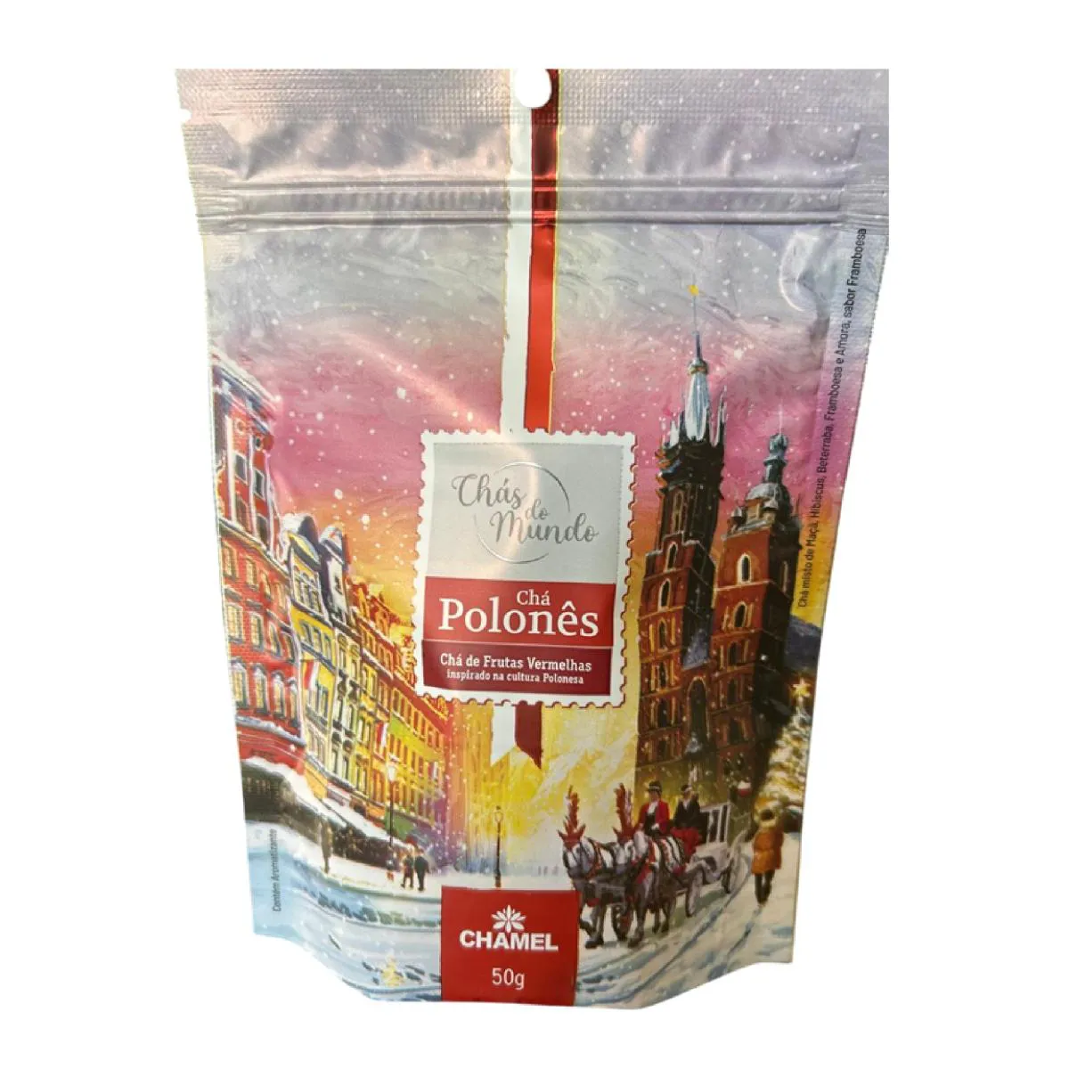 Chás do Mundo Pouch Polonês 50G Frutas Vermelhas - Chamel