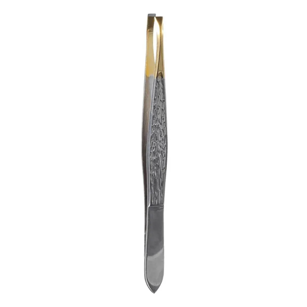 Belliz Enox Pinça Silver Gold Ponta Fina Ref. 1702