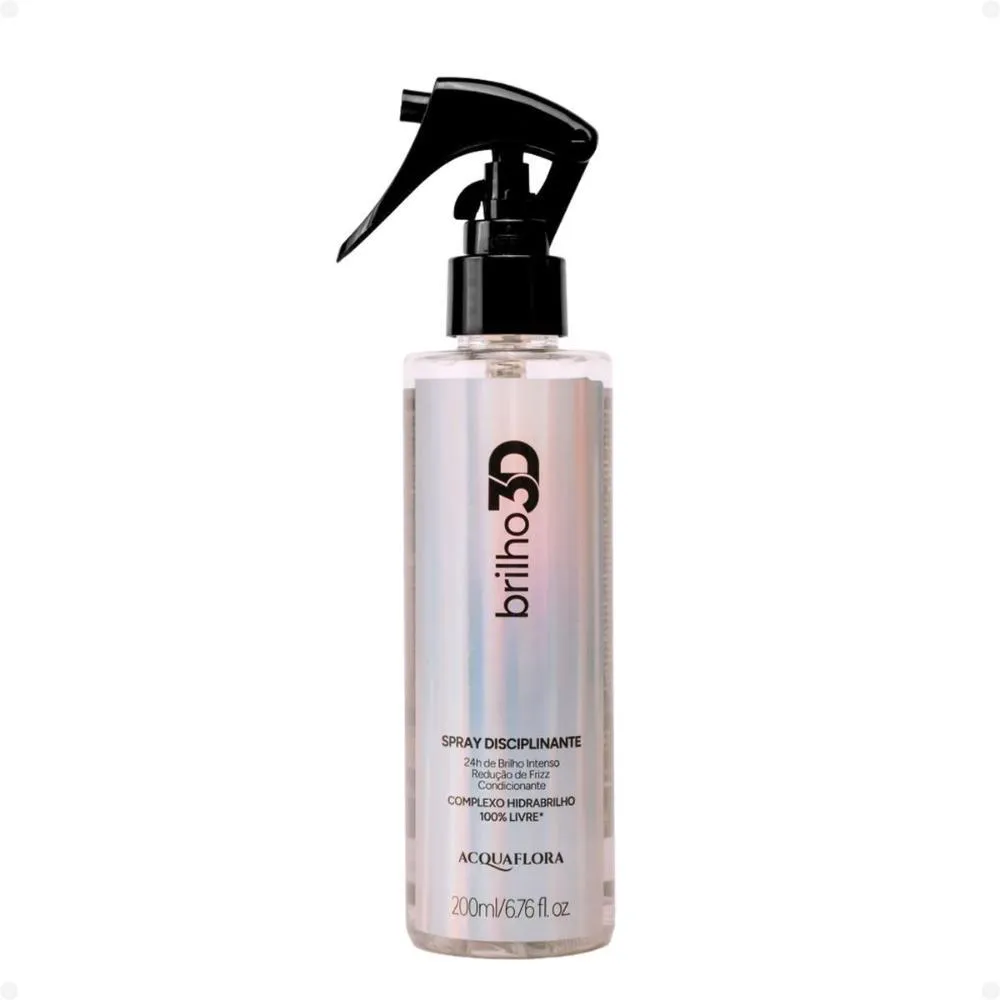 Spray Disciplinante Capilar Acquaflora Brilho 3D Proteção Térmica 200Ml