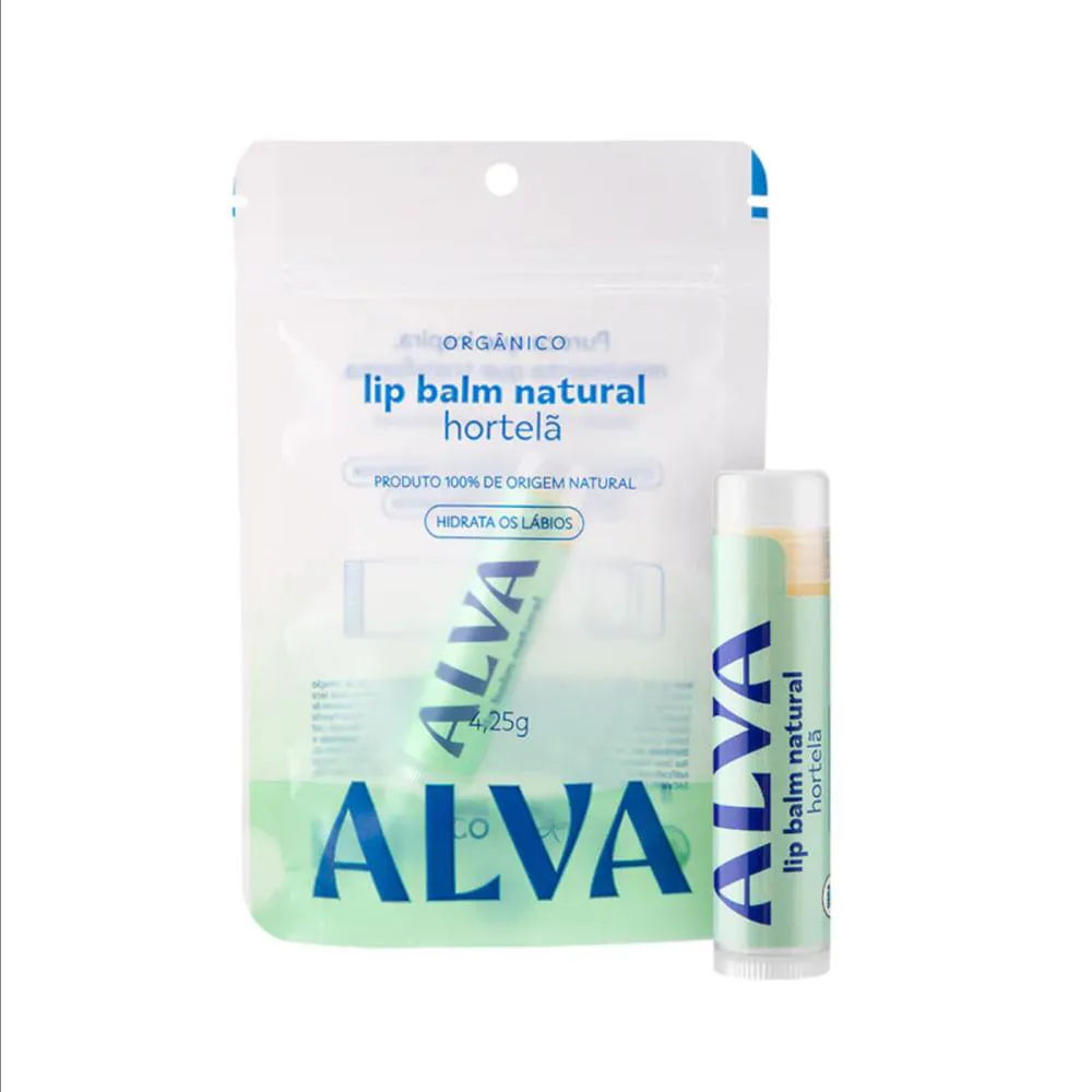 Lip Balm Natural Hortelã Alva 4,25G