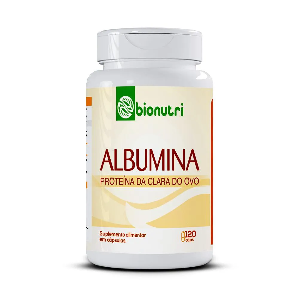 Albumina 100% Proteina Pura 500mg 120 cápsulas - Bionutri