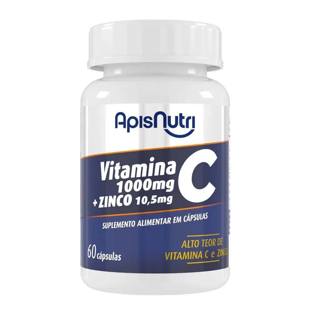 Suplemento de Vitamina C + Zinco Apisnutri 60 Cápsulas