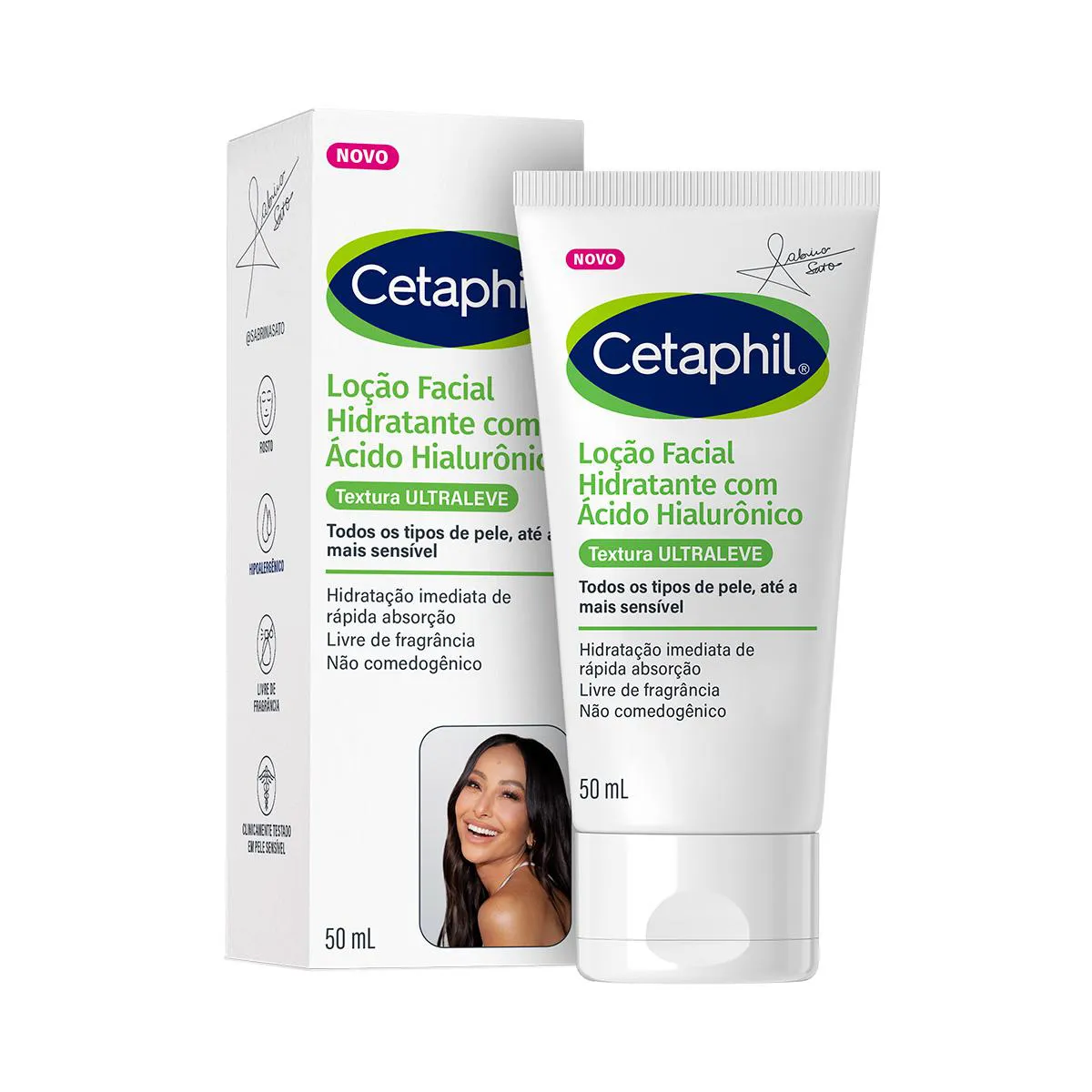 Loção Facial Hidratante com Ácido Hialurônico Cetaphil Ultraleve 50ml