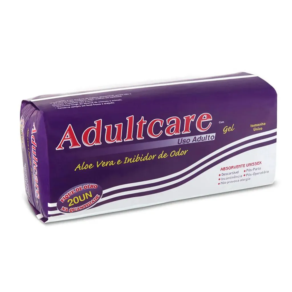 Absorvente Geriatrico Adultcare Pacote C/20 Unidades - Kit 3 Pacotes
