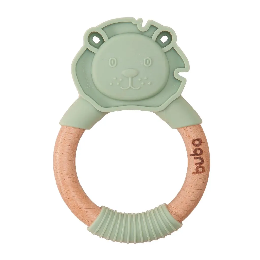 Mordedor Leão em Silicone e Bambu Verde - Buba