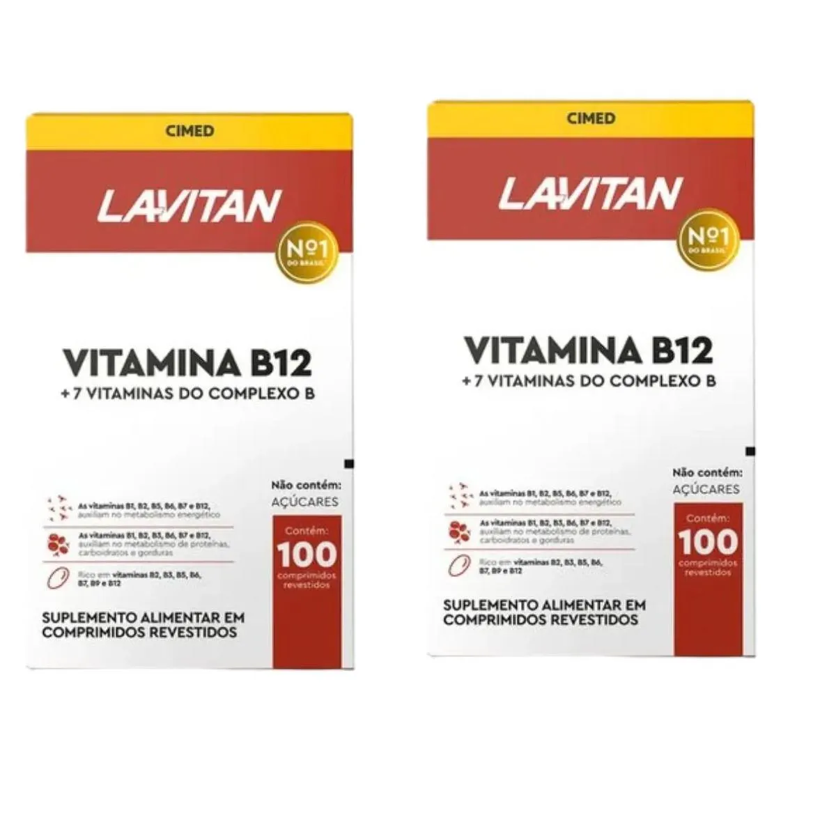 Kit 2 Lavitan Vitamina B12 + Complexo B com 100 Cpr – Cimed