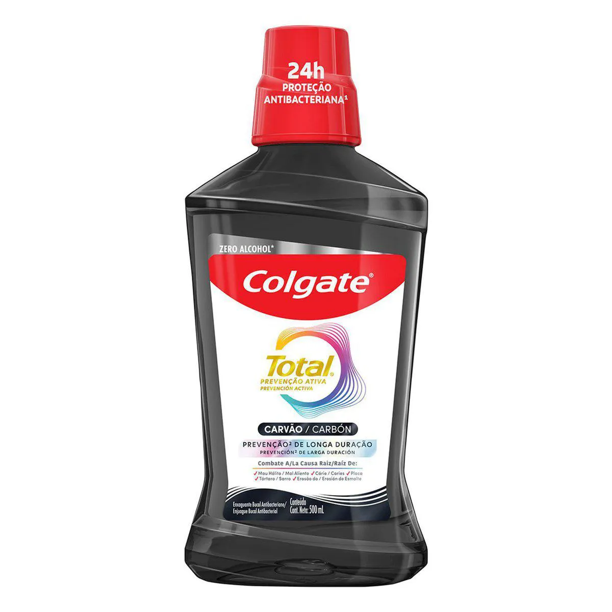 Enxaguante Bucal Sem Álcool Colgate Total 12 Carvão 500ml
