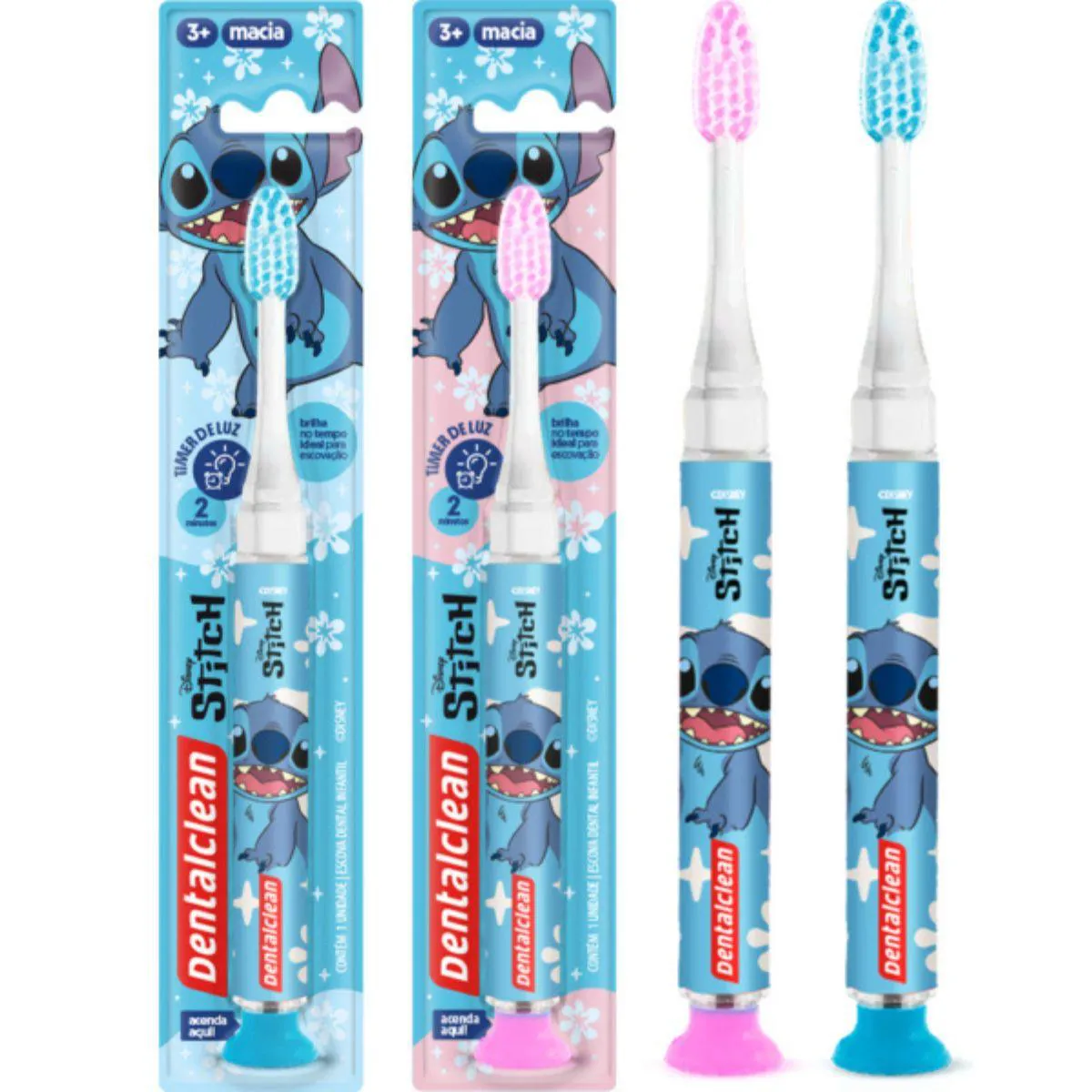 Escova de Dente Infantil Stitch Timer Light - Dentalclean