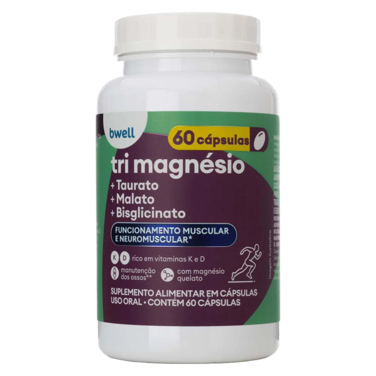 Tri Magnésio Bwell 60 cápsulas