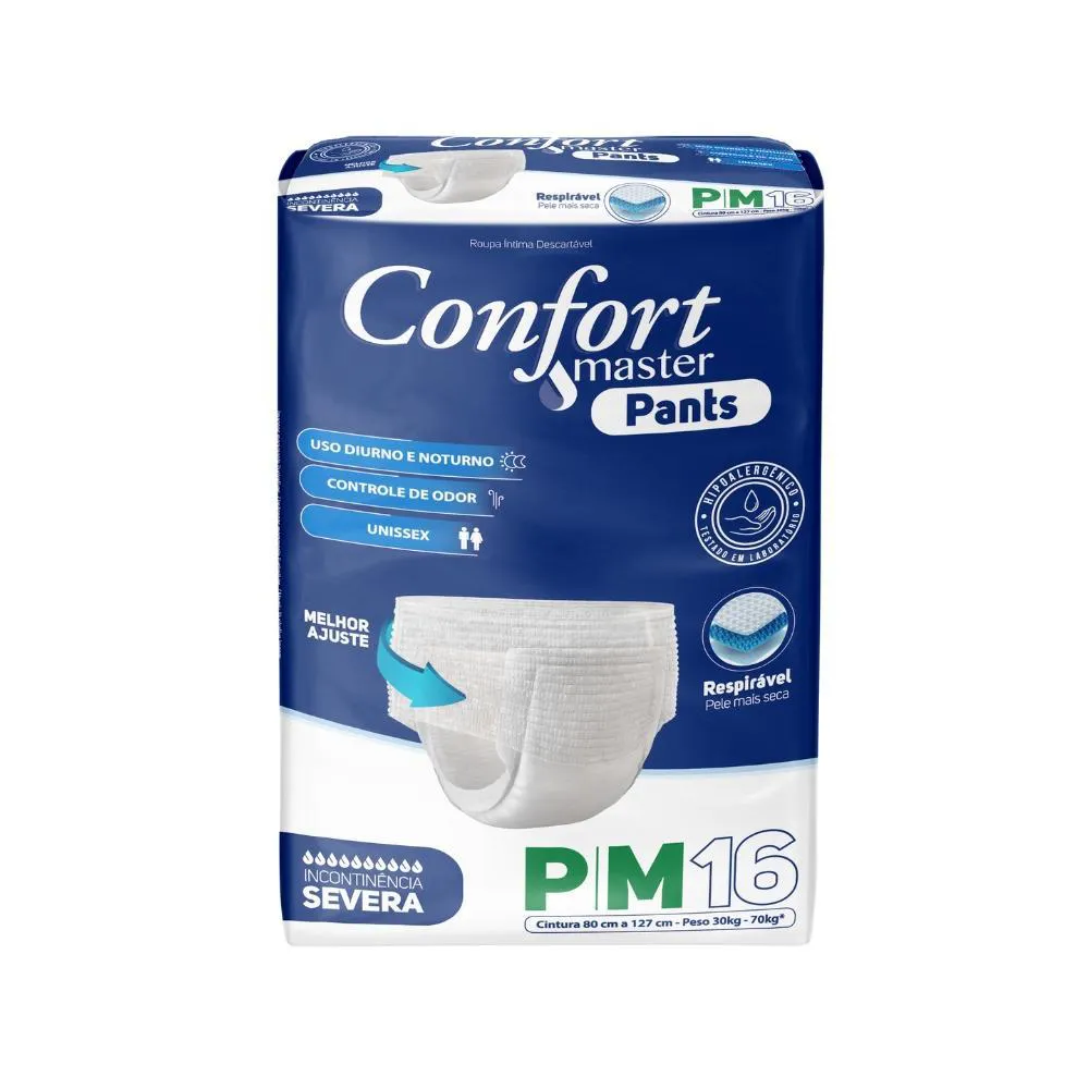 Fralda Geriátrica Confort Master Pants Jumbo Incontinência PM