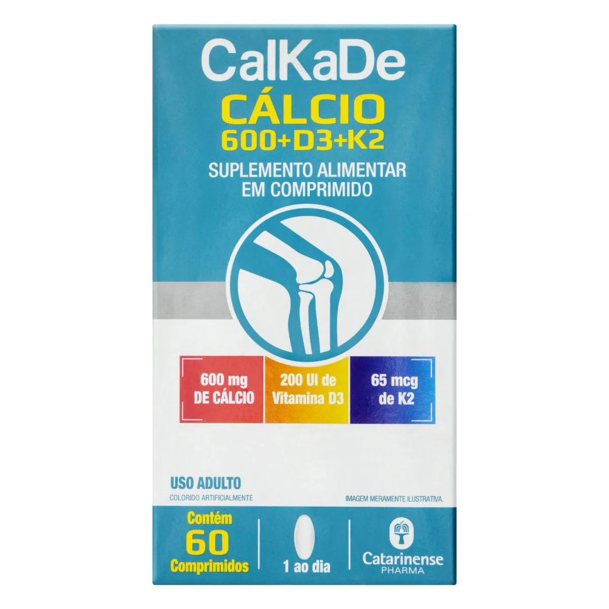 Calkade Cálcio Catarinense 60 Comprimidos