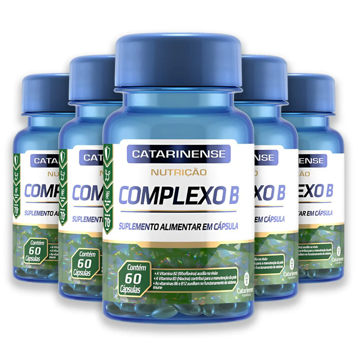 Kit 5 Complexo B Catarinense 60 Cápsulas