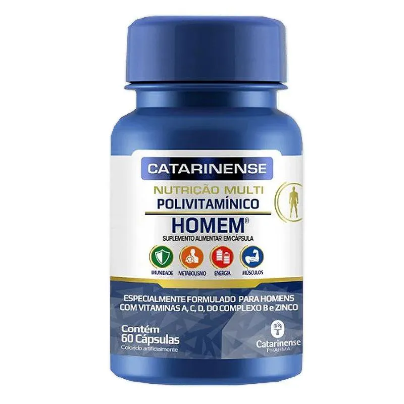 Polivitamínico Homem Catarinense 60 Cápsulas