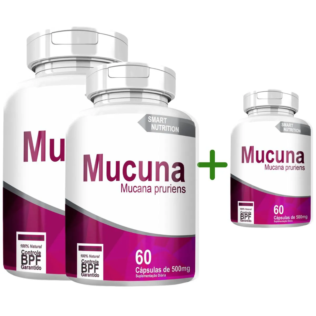 Mucuna Compre 2 Leve 3 com Total de 180 Capsulas