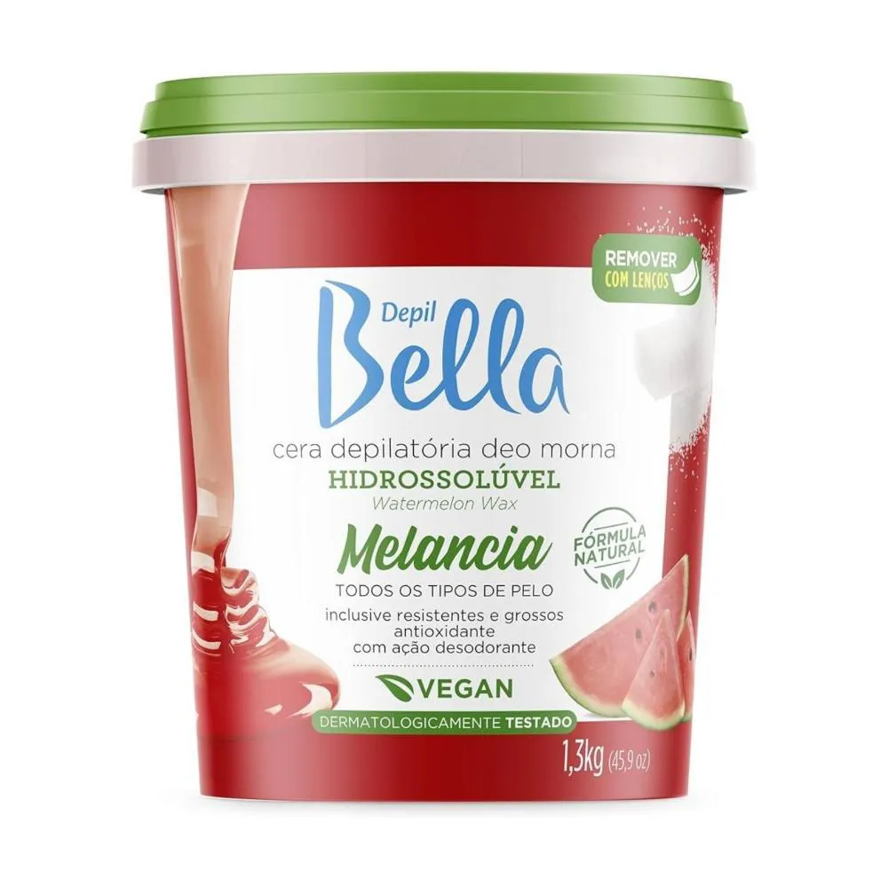 Cera Depilatória Depil Bella Melancia Hidratação 1,3 Kg