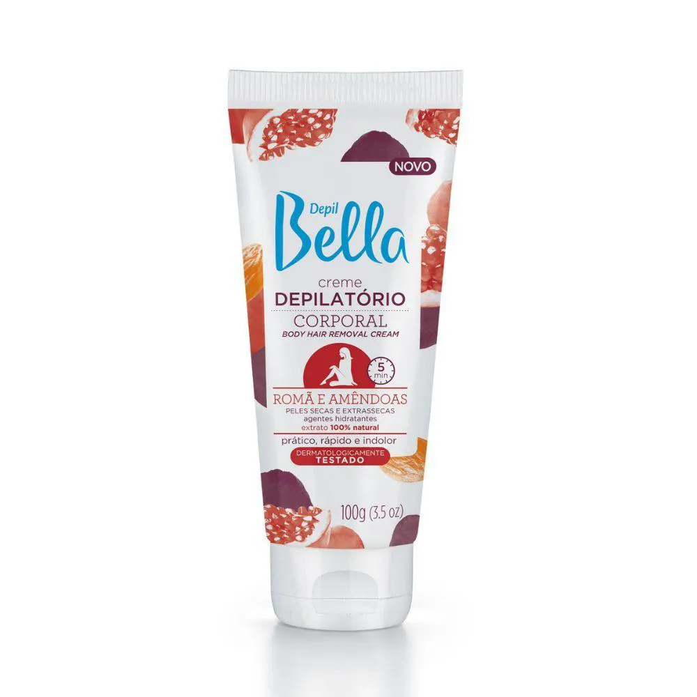 Depil Bella Creme Depilatório Corporal Romã e Amêndoas 100G