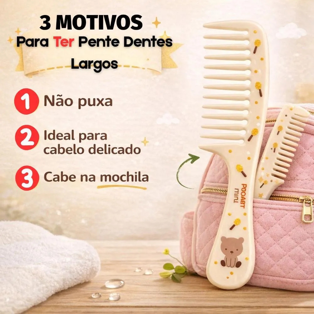 Pente Dentes Largos Infantil Proart Mini Pmp01B