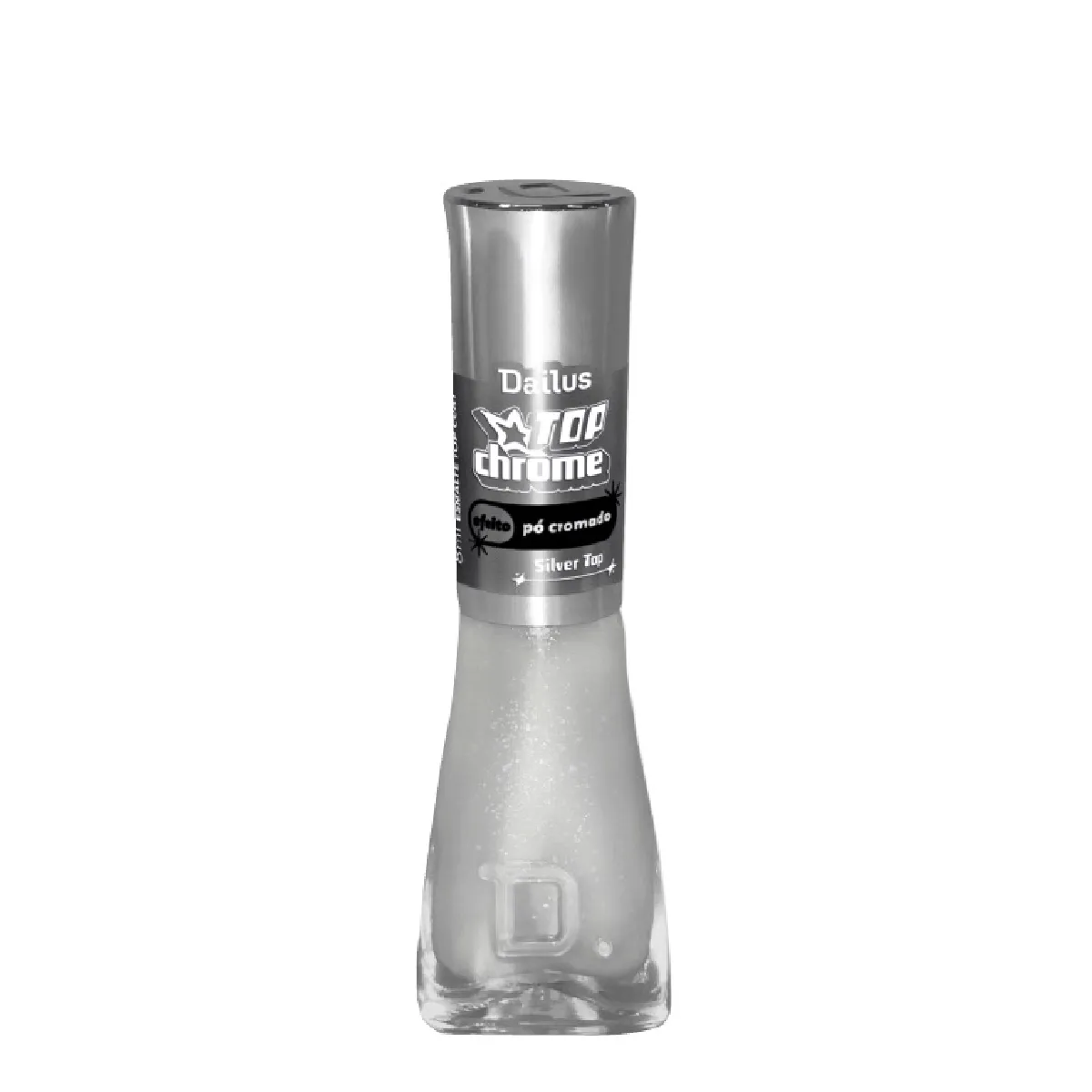 Esmalte Top Coat Dailus Top Chrome 8ml - Silver Top