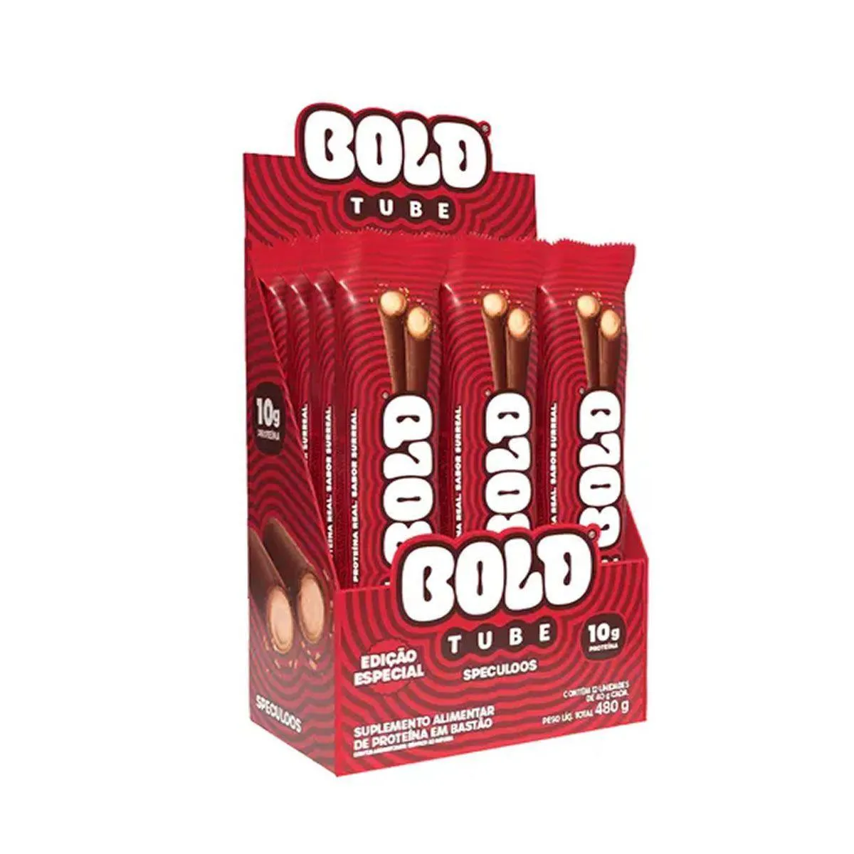 Barra de Proteina Tube - 12 Unidades 40G Speculoos - Bold