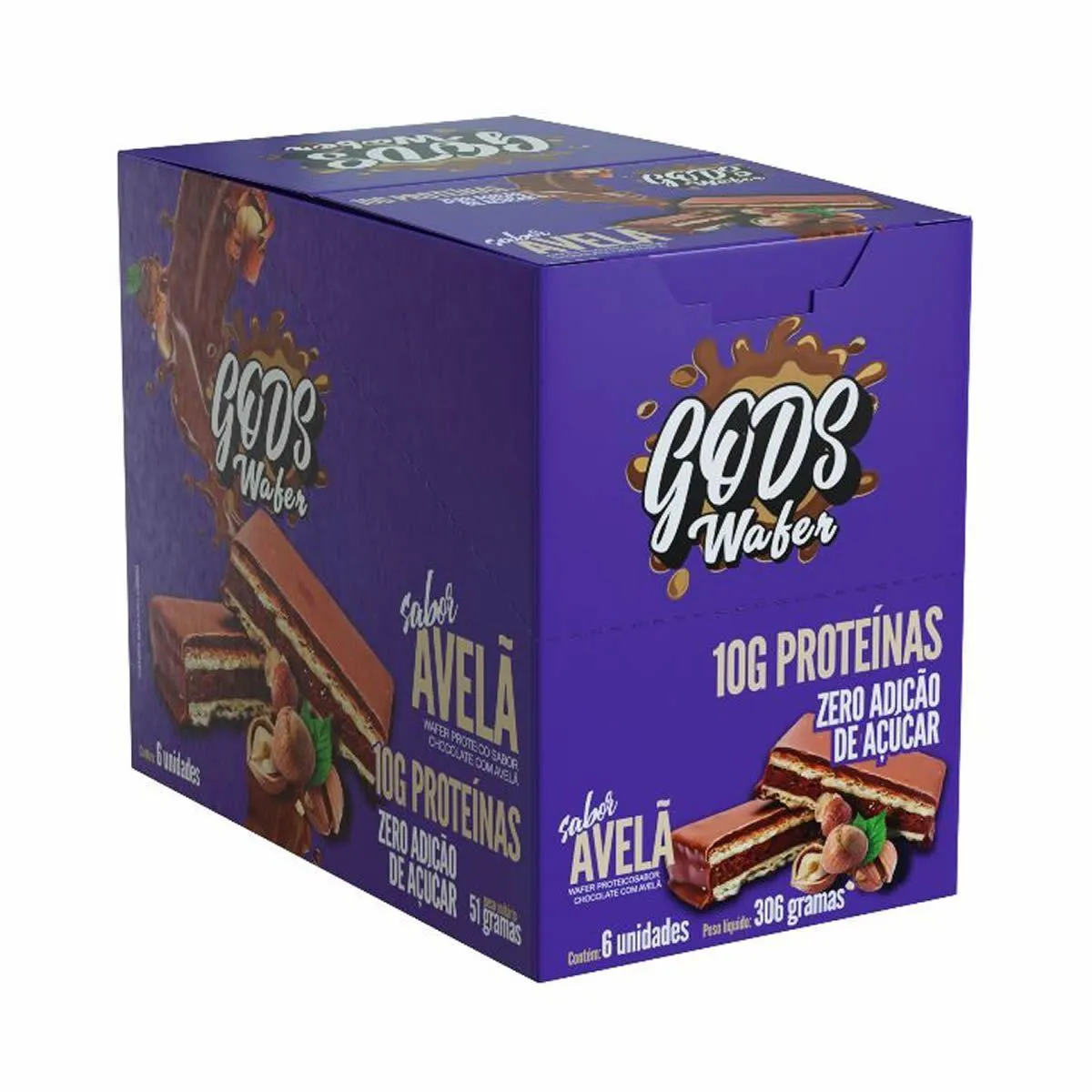 Gods Wafer  - 6 Unidades de 51G Avelã - Canibal