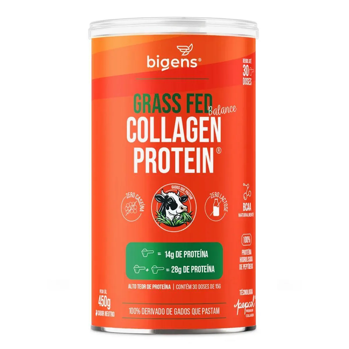 Grass Fed Balance Collagen Protein - 450G Neutro - Bigens
