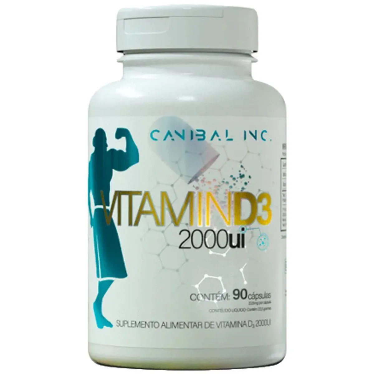 Vitamin D3 2000Ui - 90 Cáspulas - Canibal