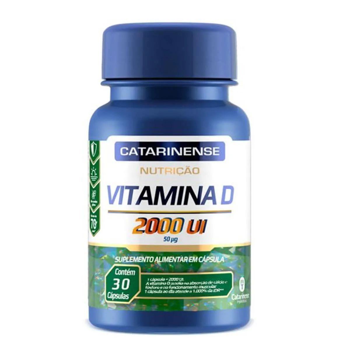 Vitamina D 2000Ui - 30 Cápsulas - Catarinense Nutrição