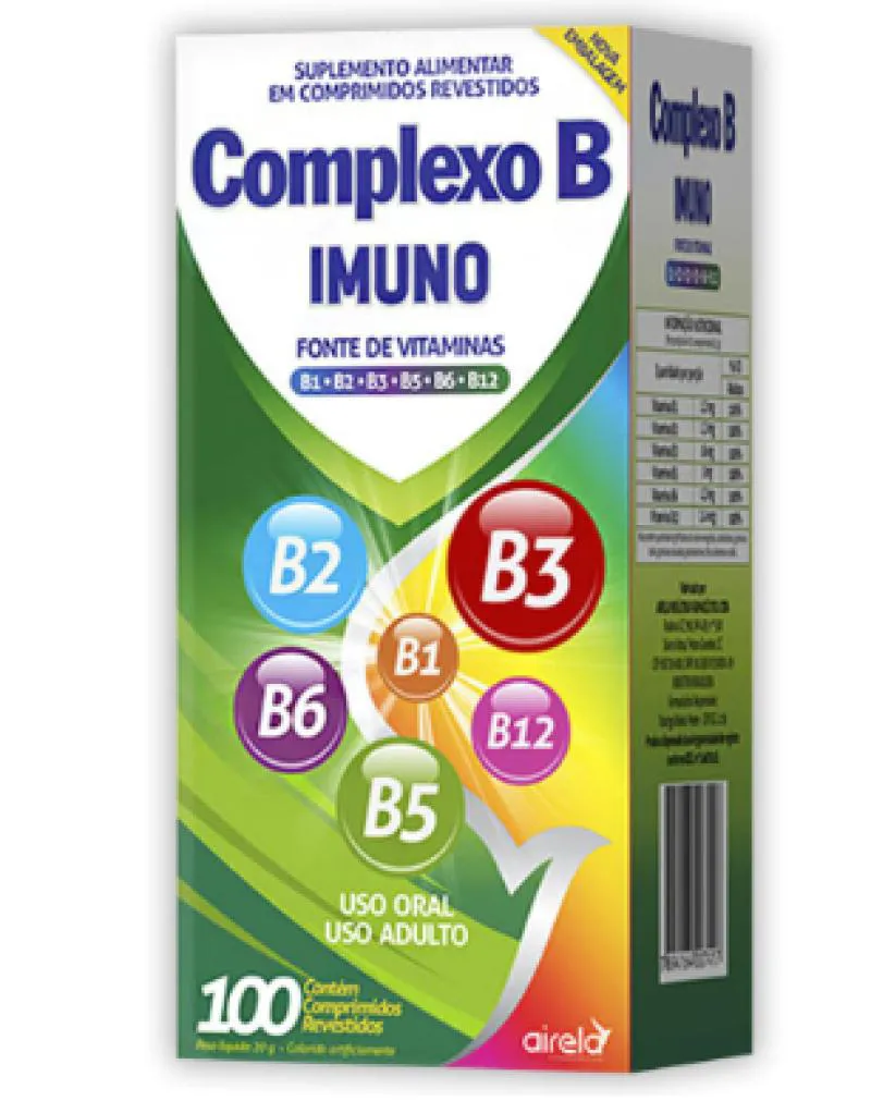 Complexo B com B12 Imuno com 100 Comprimidos Airela