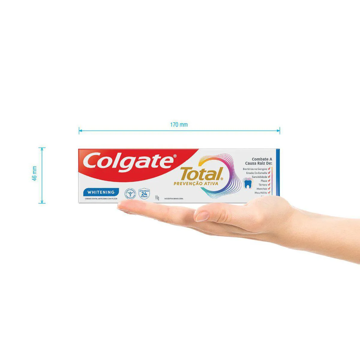 Creme Dental Colgate Total Prevenção Ativa Whitening 90g