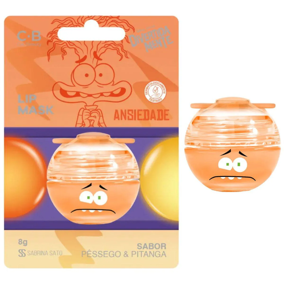 Lip Mask Ansiedade Pêssego Divertida Mente e Sabrina Sato