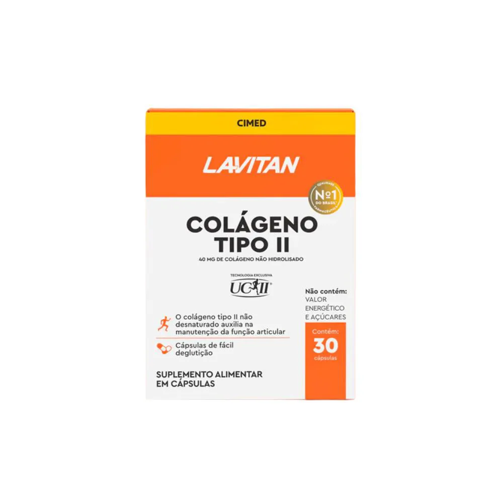 Lavitan Colágeno Tipo Ii Não Hidrolisado - 30 Caps - Cimed