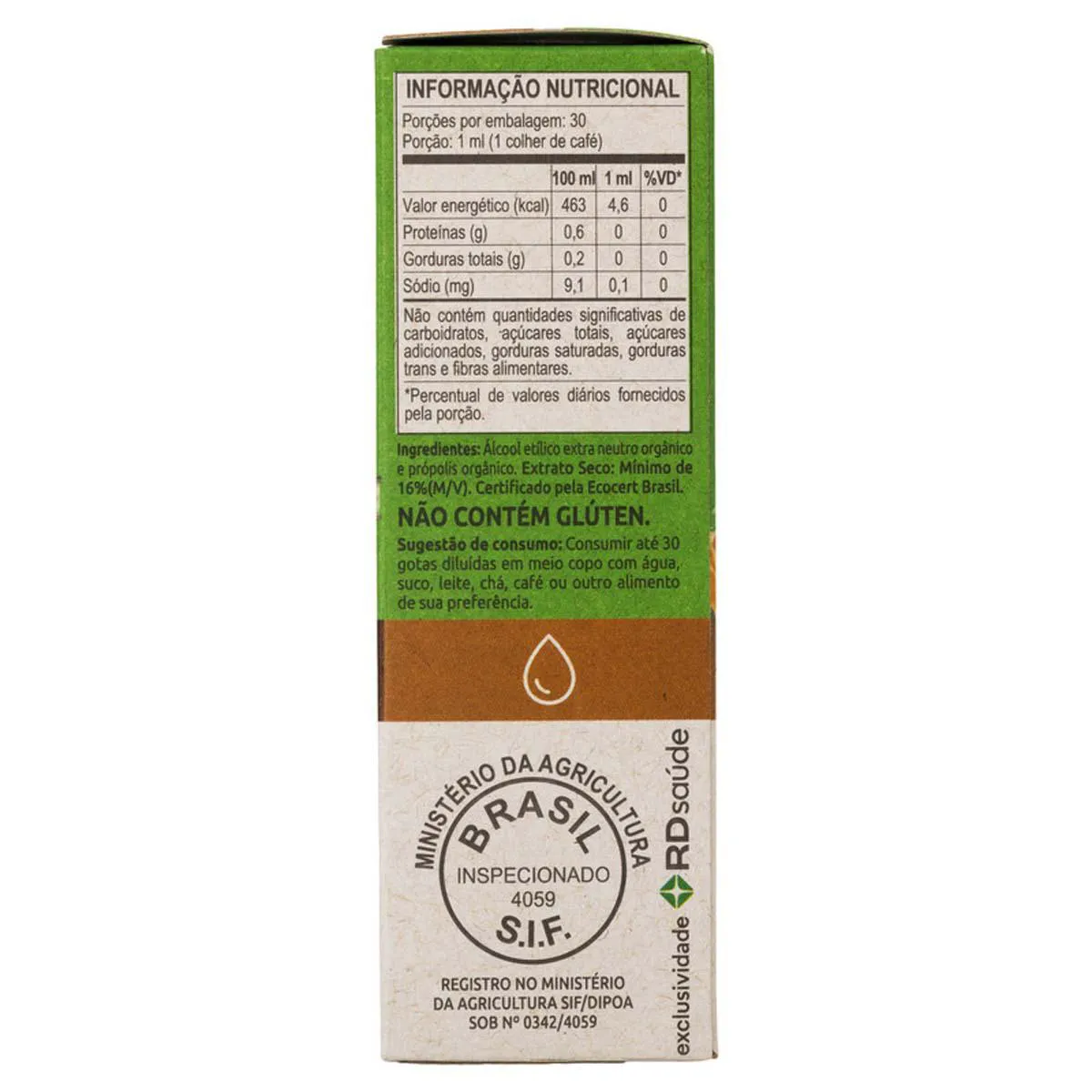 Extrato de Própolis Verde Orgânico 16% Natz 30 ml