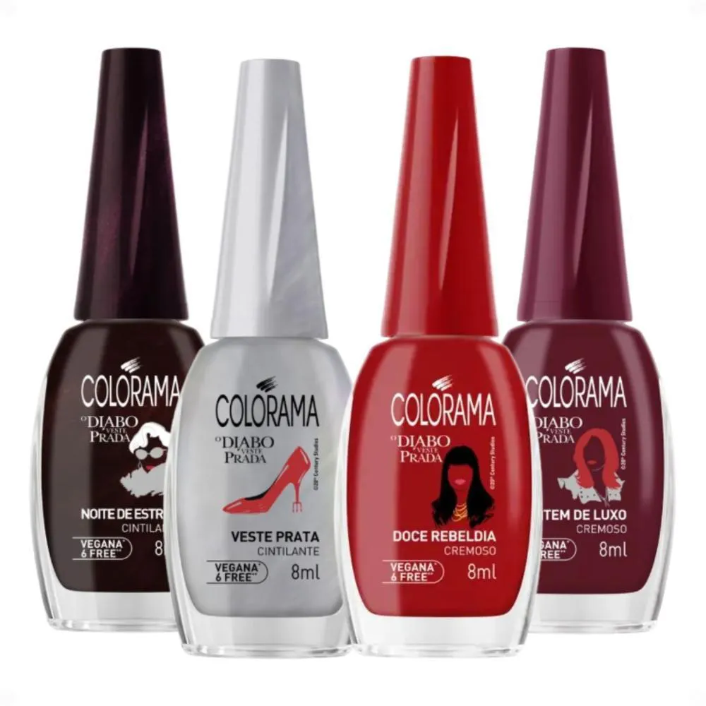 Kit Colorama o Diabo Veste Prada 4 Esmaltes
