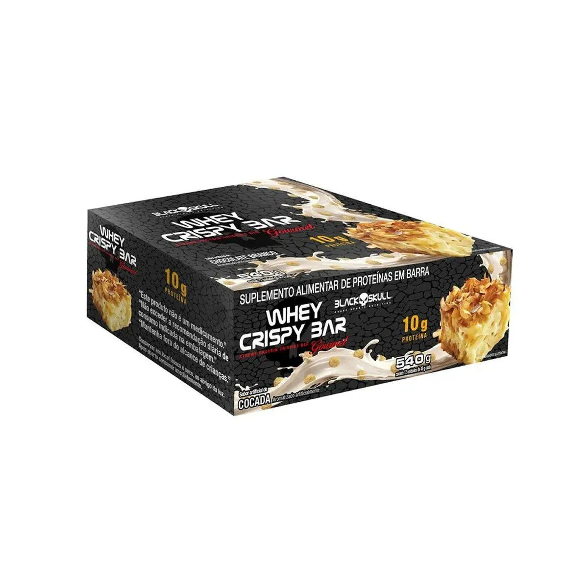 Whey Crispy Bar - 12 Unidades 45G Cocada - Black Skull