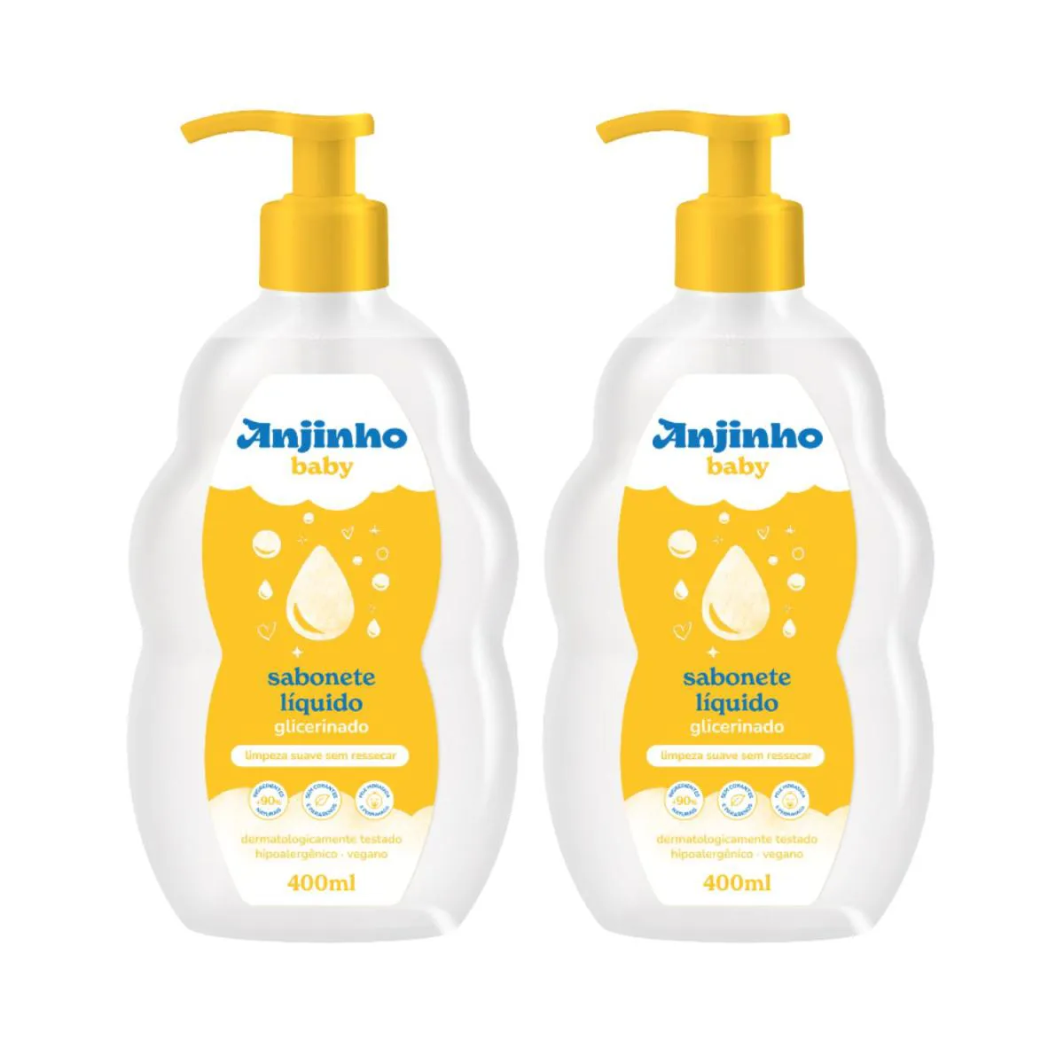 Kit C2 Sabonete Líquido Anjinho Kids 400Ml Glicerina