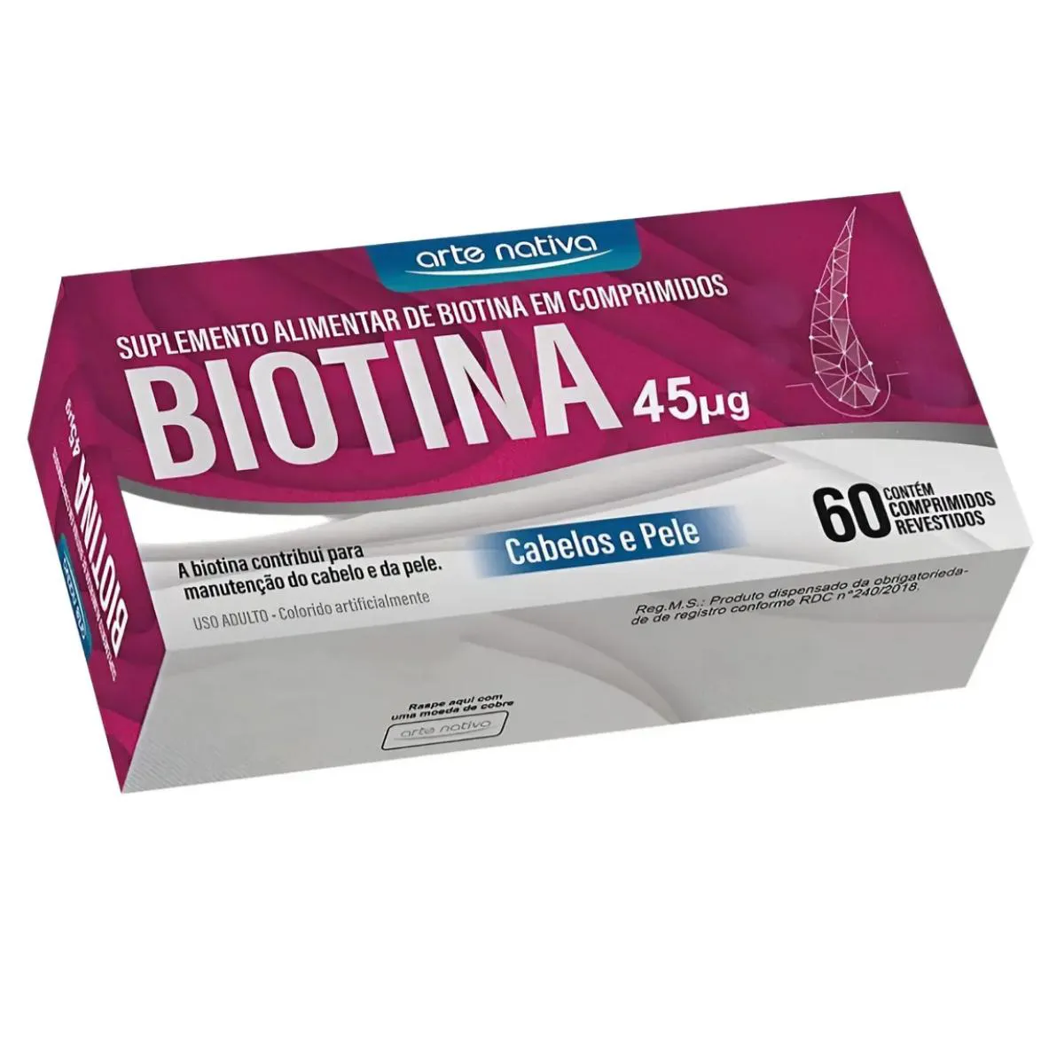 Biotina 45Mcg 60 Comprimidos - Arte Nativa