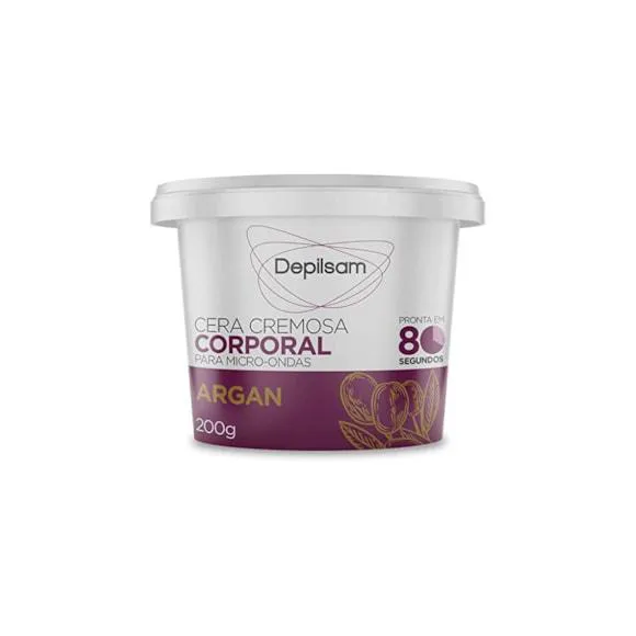 Cera Depilatória de Microondas Depilsam Argan 200g