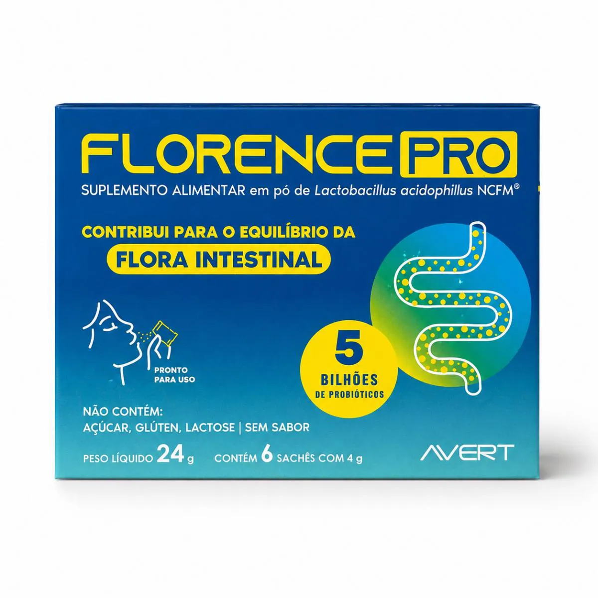 Kit 2 Florence Pro 4g 6 Sachês Probiótico Lactobacillus Full